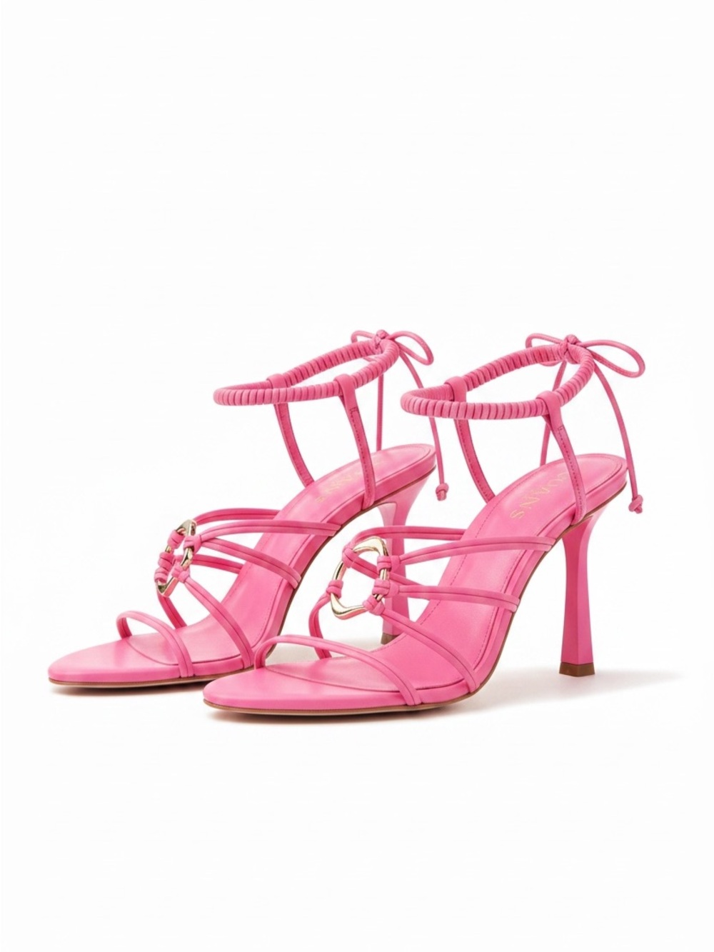 Aje Mirage Leather Strappy Heels – Fuchsia Pink | EU 38 (~US 7.5-8) | Like New